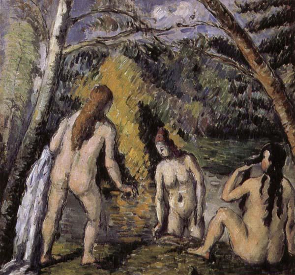 Paul Cezanne Trois baigneuses Norge oil painting art